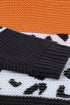 Turtleneck Splicing Chunky Knit Pullover Sweater